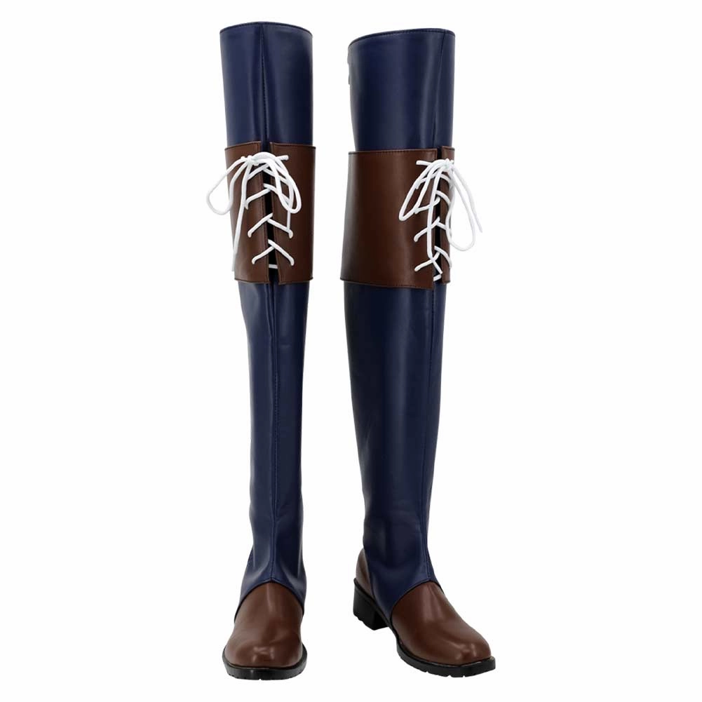 Luxury Cowboy Boots FF Jill Warrick Women Blue Cosplay Shoes Boots Halloween Costumes Accessory Custom Made