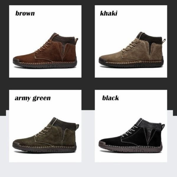 Best Light Hiking Boots Mens casual ankle boots suede retro lace-up boots fall/winter shoes for men