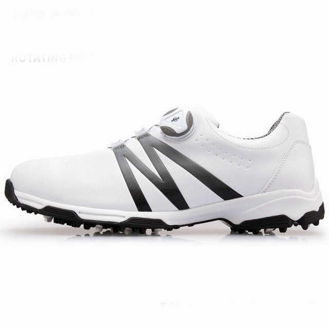 2019 Golf Shoes MenRotating Knobs Buckle Golf Sneakers Breathable Golf Shoes Waterproof Sports Sneakers Mens Training Sneakers Golf Shoe Bag Golf