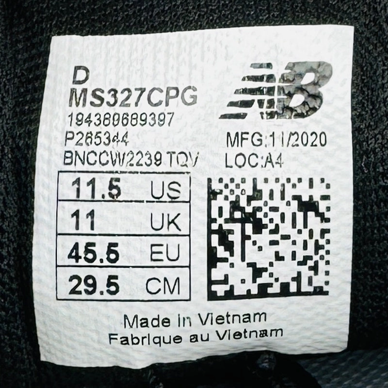 New Balance Mens 327 Black Shoes (Size 45.5) - MS327CPG Women's New Balance Orange