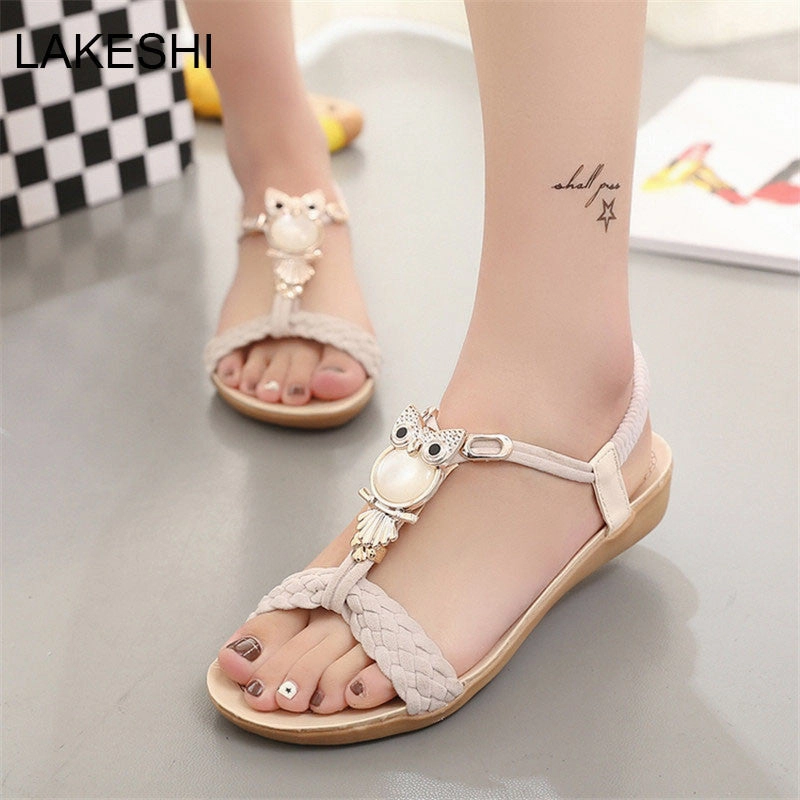 Custom Shoe Inserts For Feet LAKESHI Women Sandals Comfortable Women Flat Sandals Summer Shoes Ladies Beach Sandals
