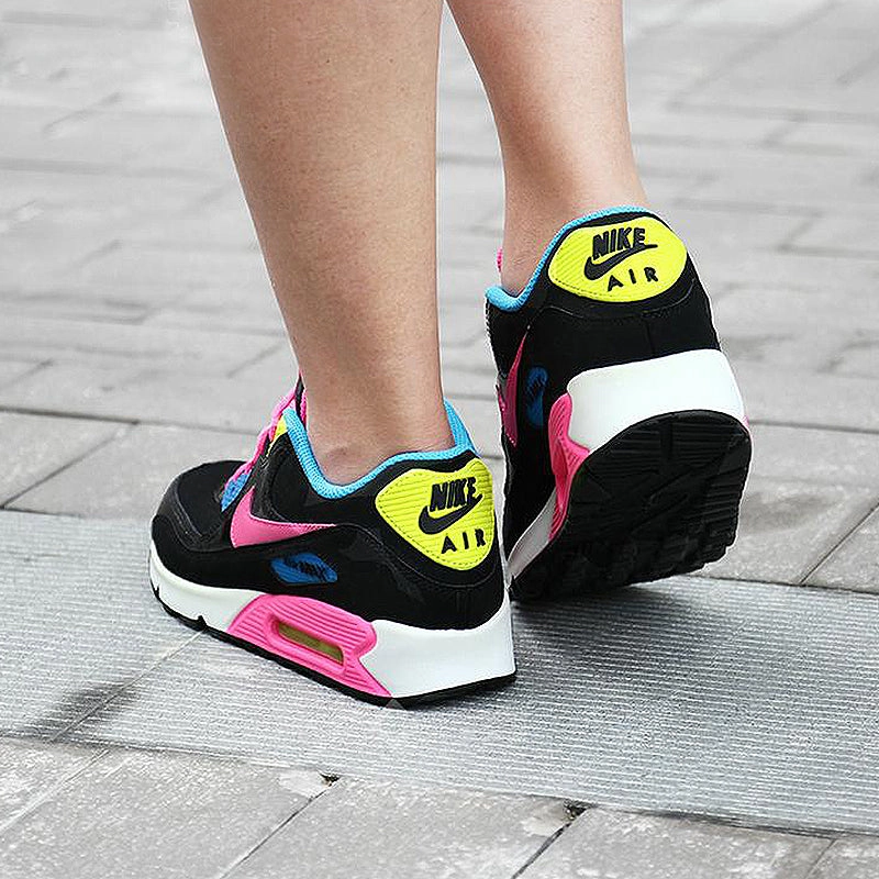 Asics Shoes Youth Nike Air Max 90 GS Black Rainbow [Limited]