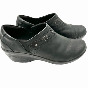 Collection by Clarks Marion Helen Clogs Womens 9.5W Black Leather Wedge Slip Ons Air Zoom Pegasus 38 Running Shoes