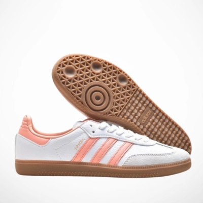 Adidas Barricade Tennis Shoes Kids OG SAMBA WHITE WONDER CLAY Crystal