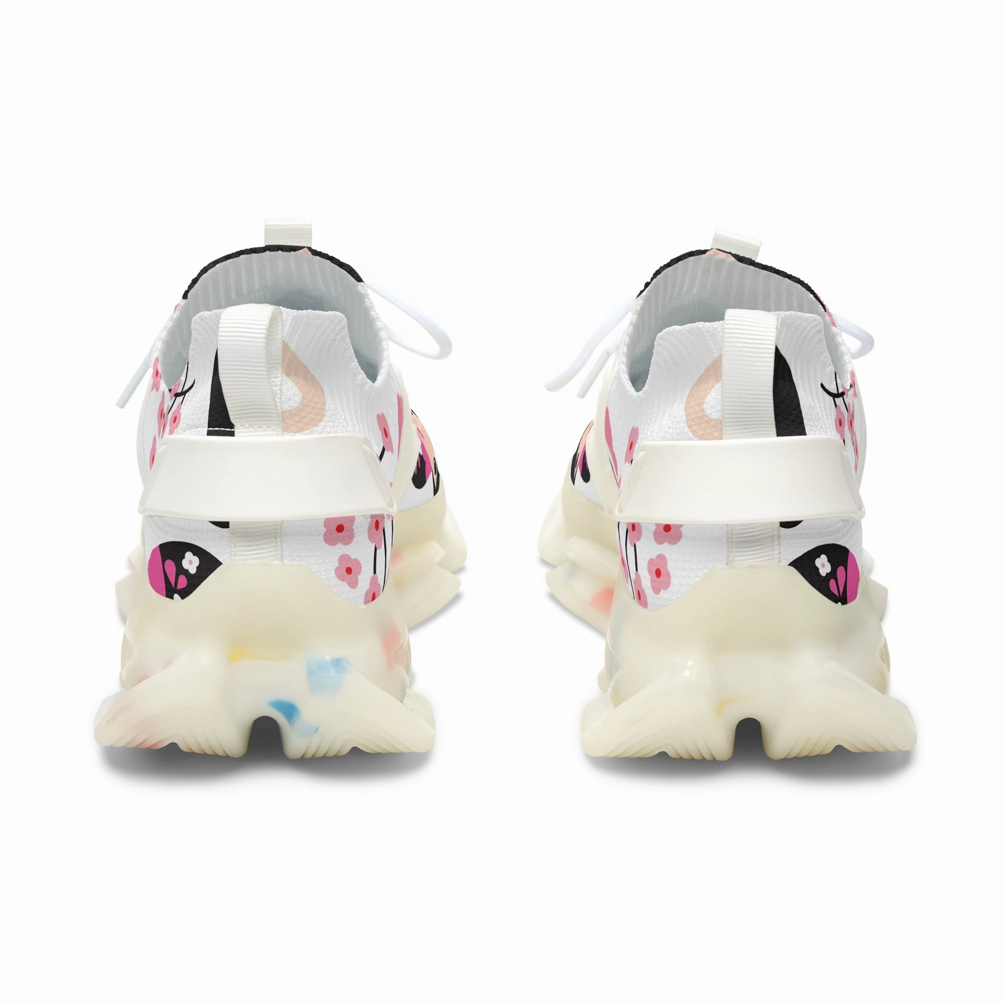 Vionic Sneakers Floral Women's Mesh Sneakers - Cute Panda and Cherry Blossom Design