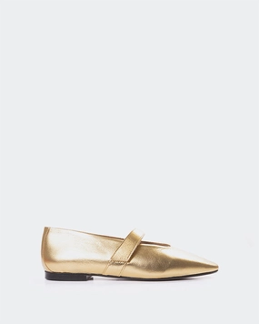 Madewell Shoes Flats Flordeliz Champagne Metallic