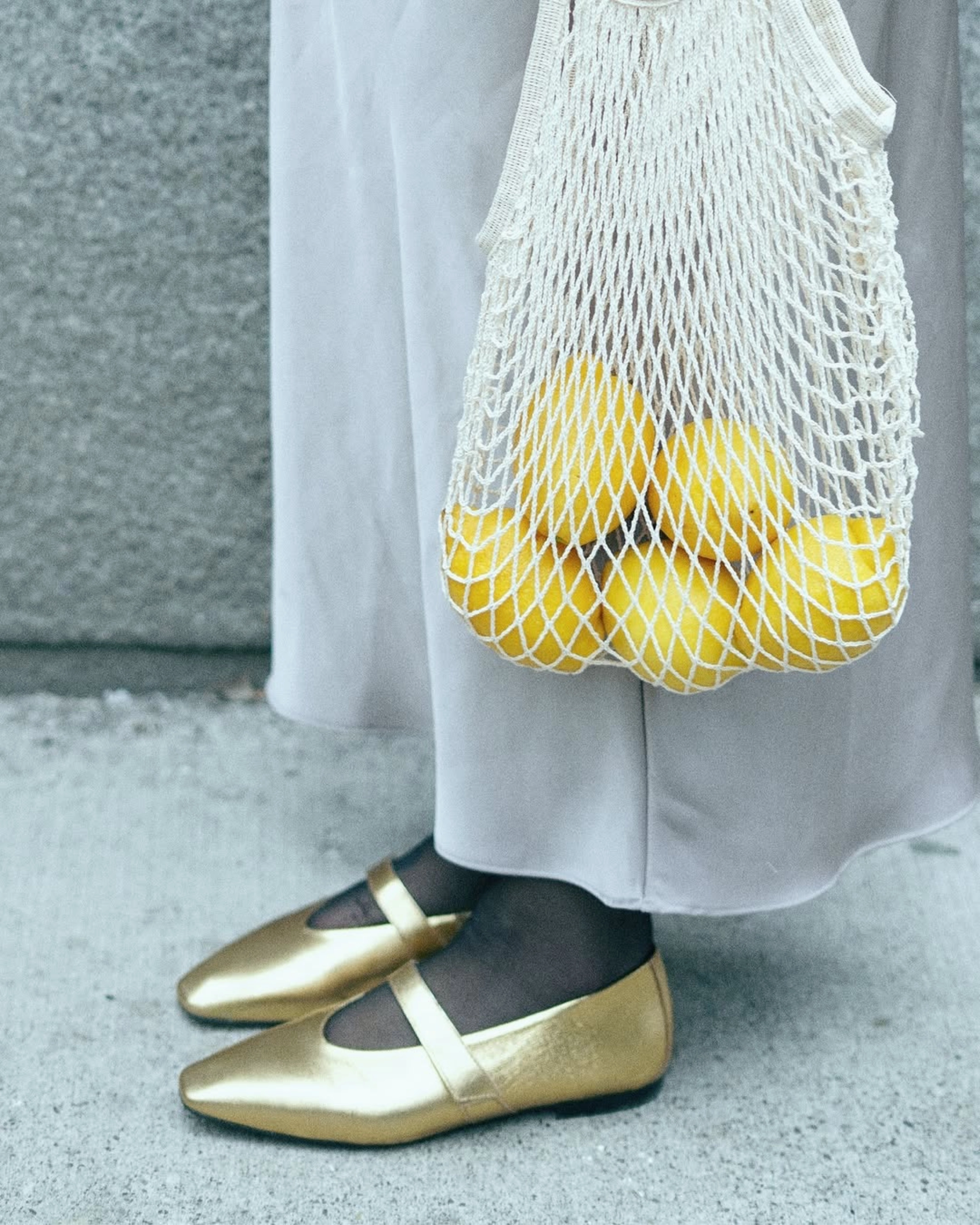 Abella Shoes Flats Flordeliz Champagne Metallic