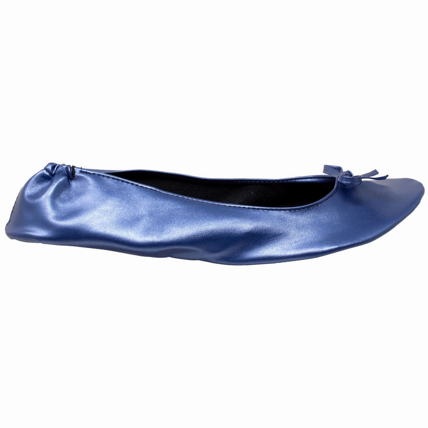 Best Basketball Shoes Foldable Ballet Flats Women's Travel Portable Comfortable Shoes Navy PU SOBEYO
