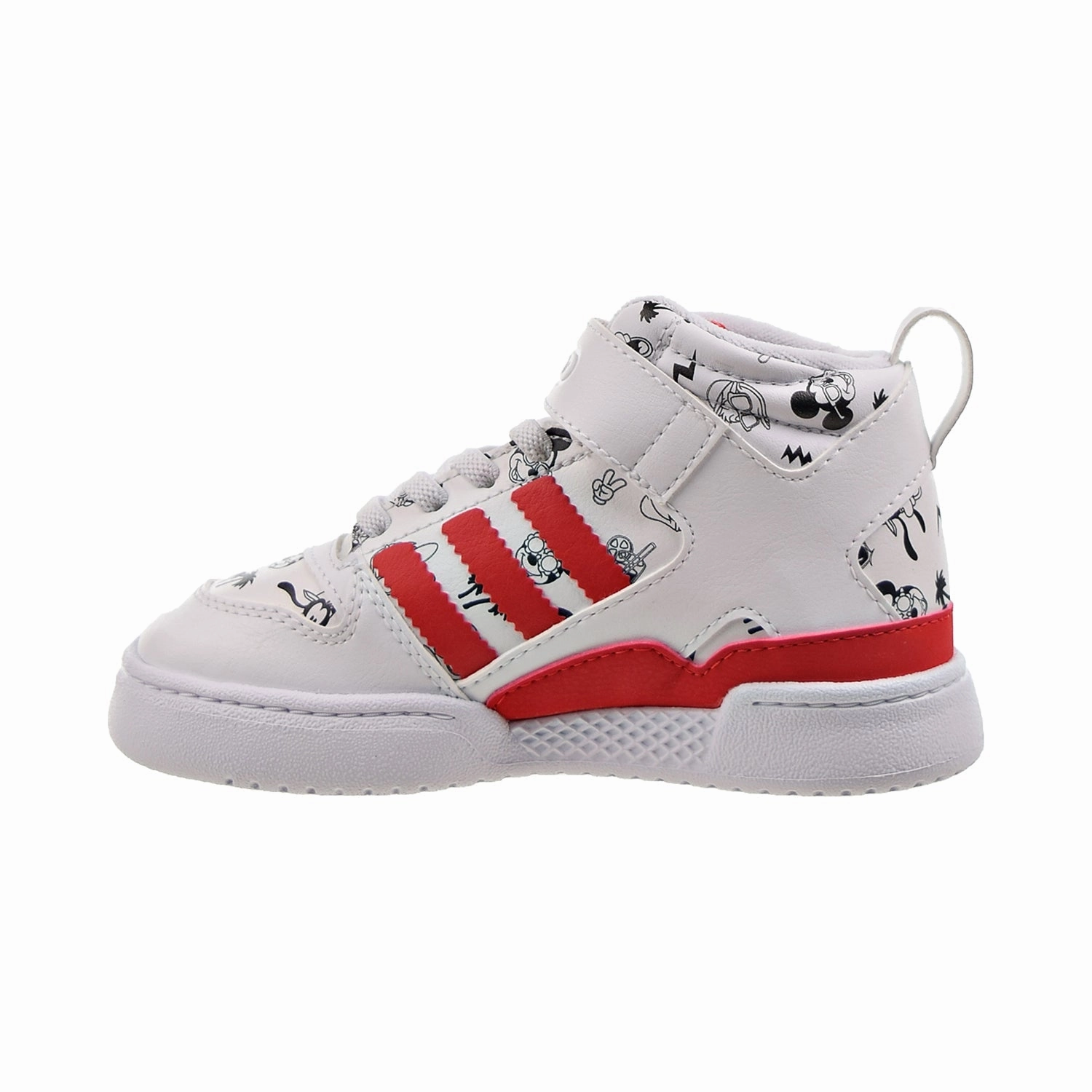 Adidas Disney Forum Mid 360 Little Kids' Shoes Cloud White-Vivid Red Adidas Evo Sl Running Shoes
