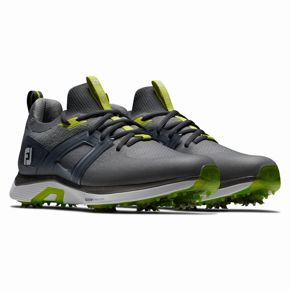 Walking Golf Shoes Footjoy Hyperflex Golf Shoes - Charcoal/Grey/Lime