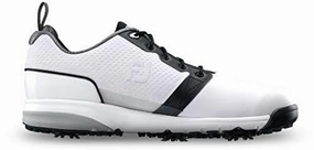 FootJoy Men's ContourFIT-Previous Season Style Golf Shoes White 10.5 M Black, US Men Spikes Golf