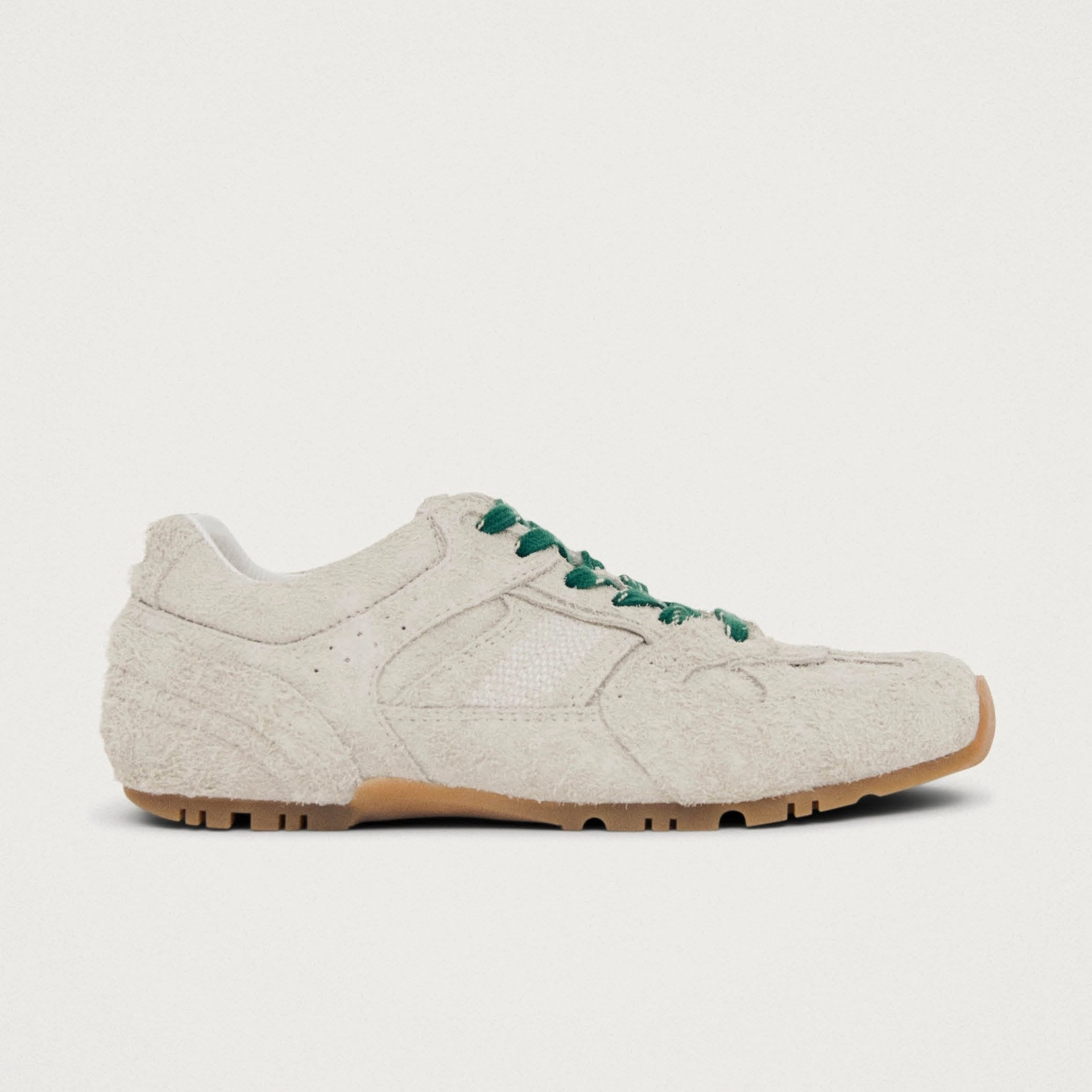 Best Running Shoe Tb.56 Suede Fuzzy Light Grey Leather Sneakers