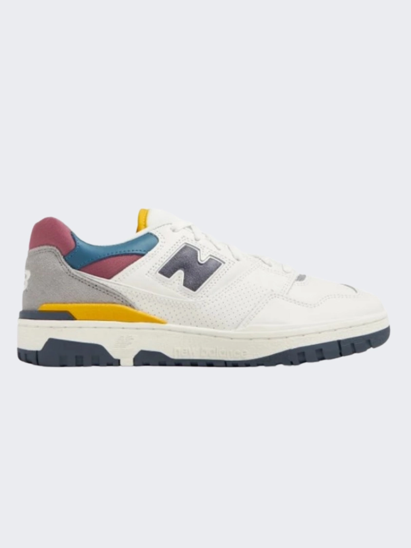 New Balance 550 Unisex Lifestyle Shoes White/Navy/Yellow New Balances White And Grey