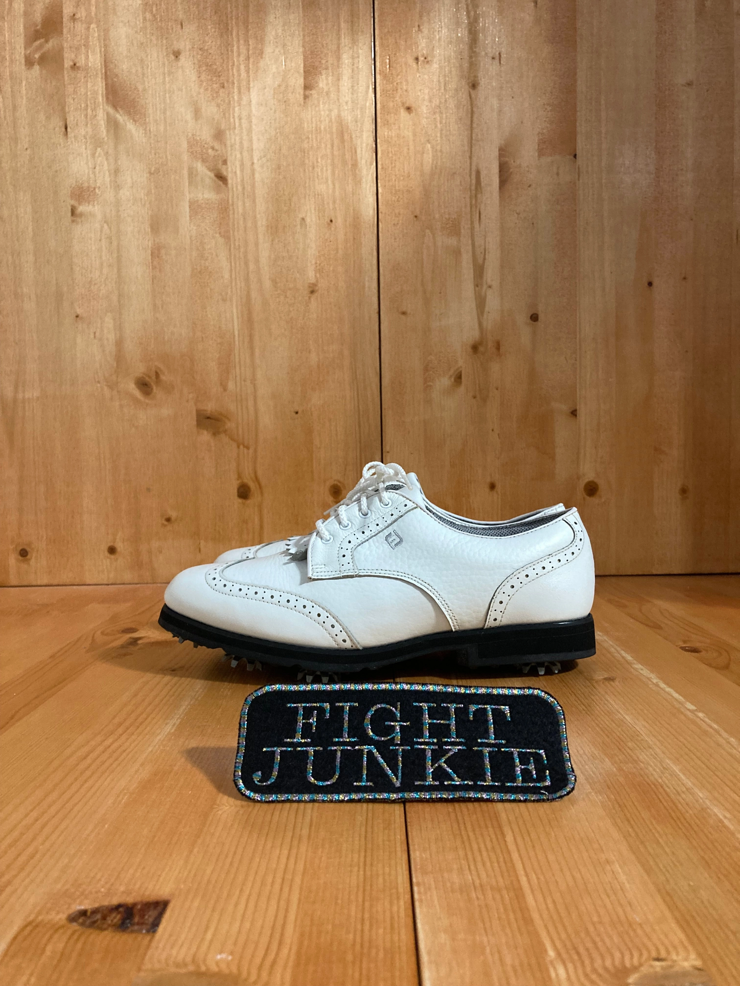 True Golf Shoe FOOTJOY SOFTJOY TERRAINS Women 8.5M Leather Golf Shoes Sneakers White 98355