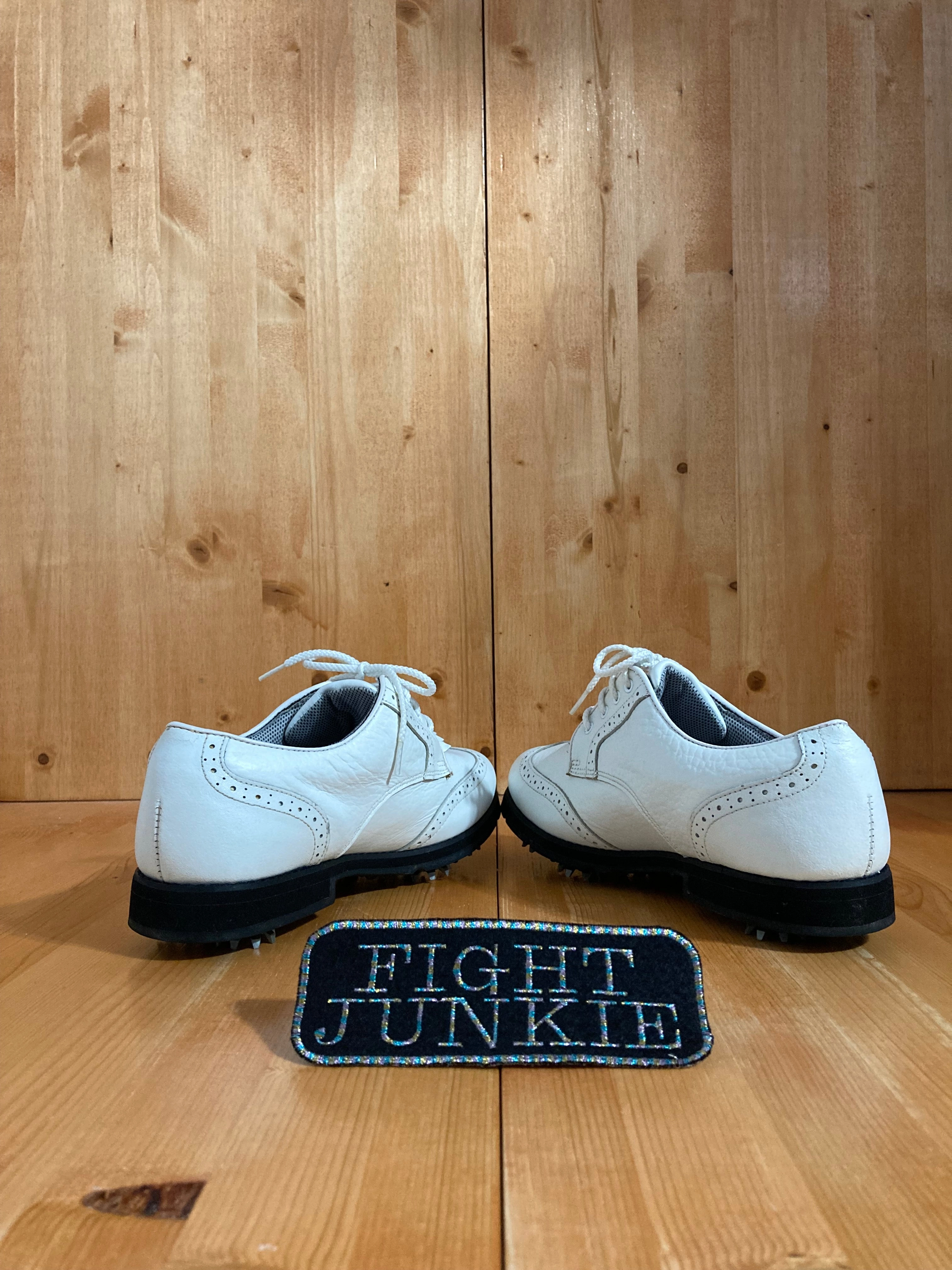 Samba Golf Shoes FOOTJOY SOFTJOY TERRAINS Women 8.5M Leather Golf Shoes Sneakers White 98355