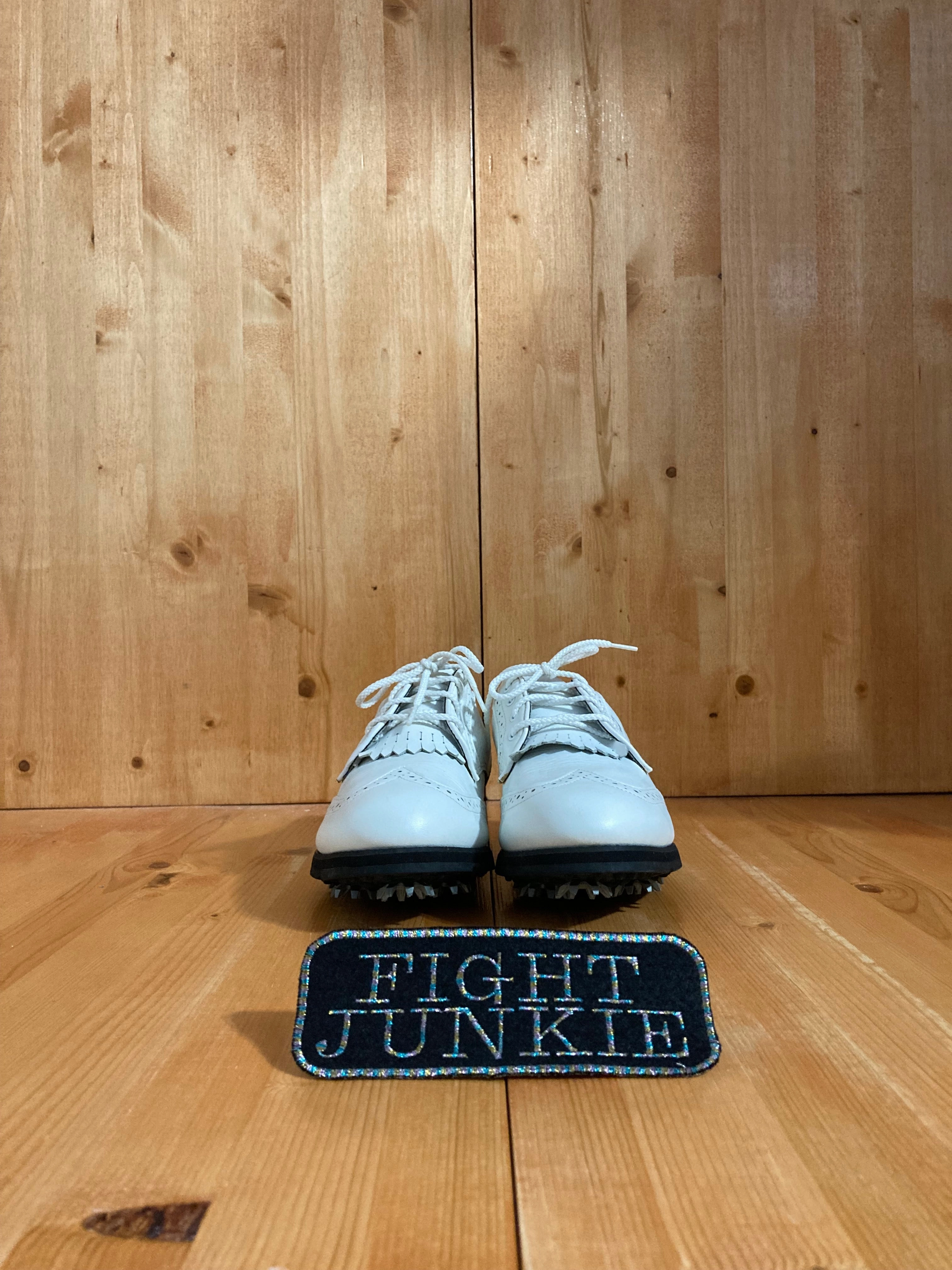 Sneaker Style Golf FOOTJOY SOFTJOY TERRAINS Women 8.5M Leather Golf Shoes Sneakers White 98355