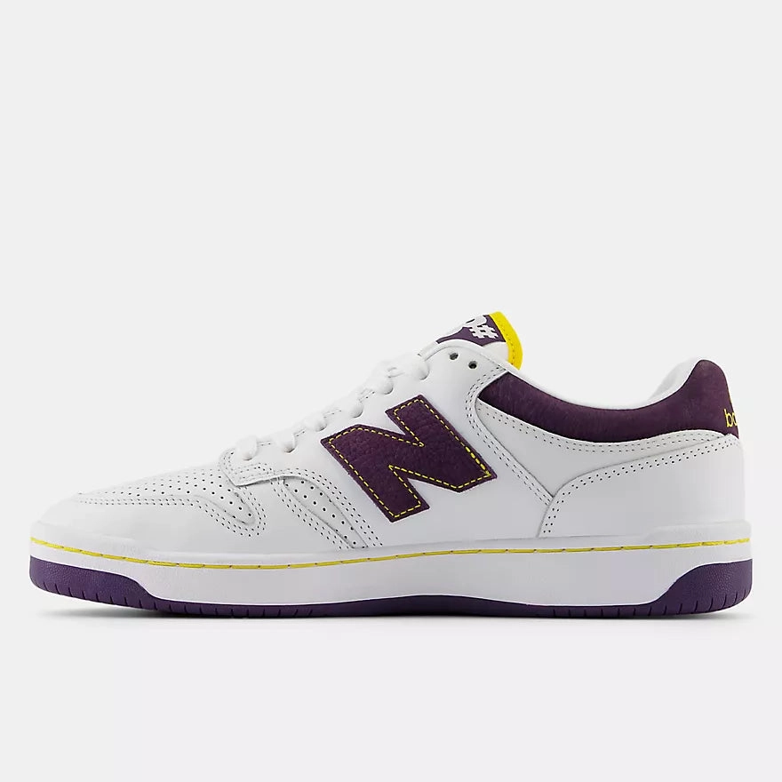 New Balance Sneakers Velcro New Balance 480 83 Remixed Skate Shoes - White/Purple/Gold