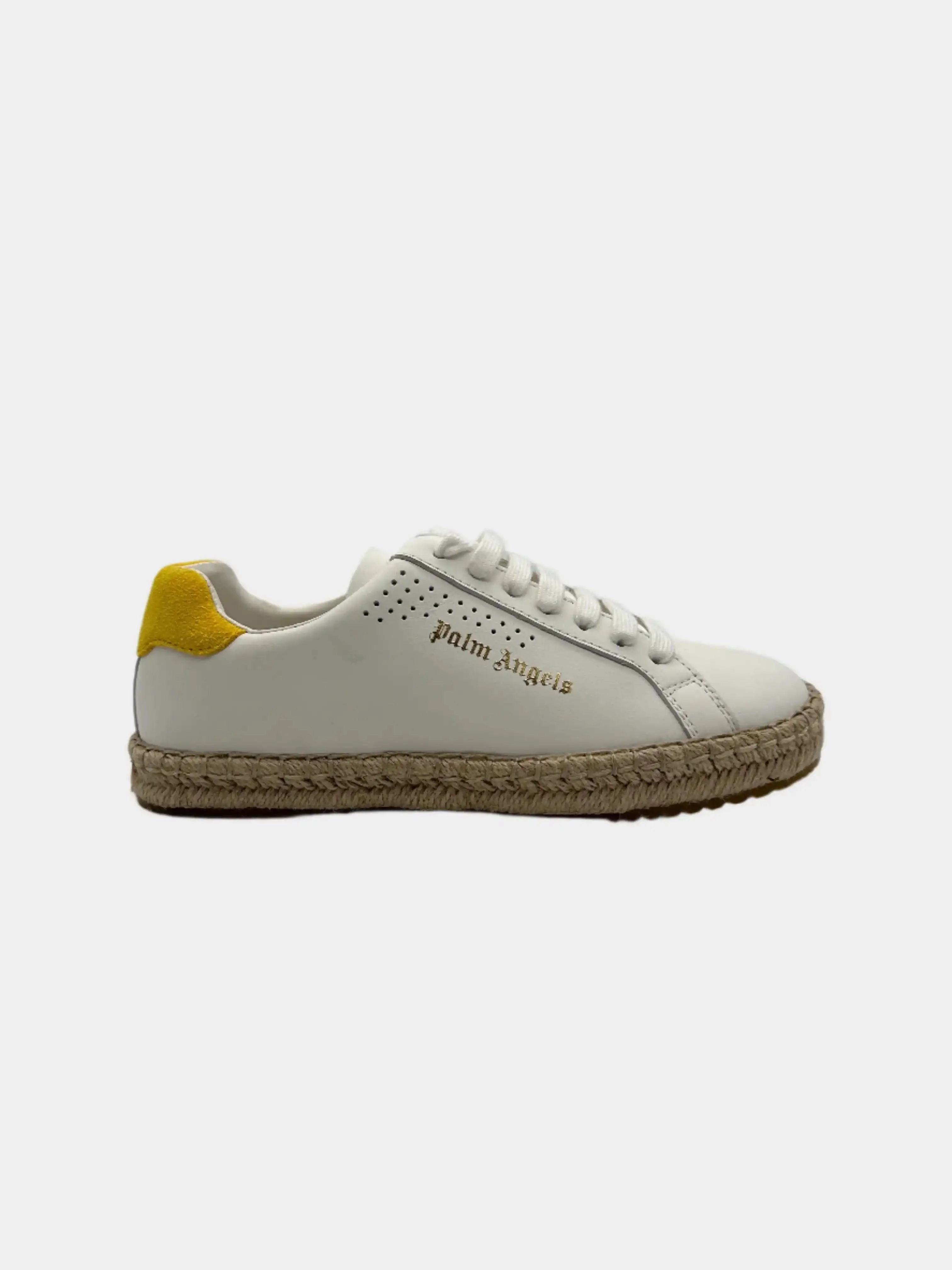 Espadrille White Yellow Off Canvas Sneakers