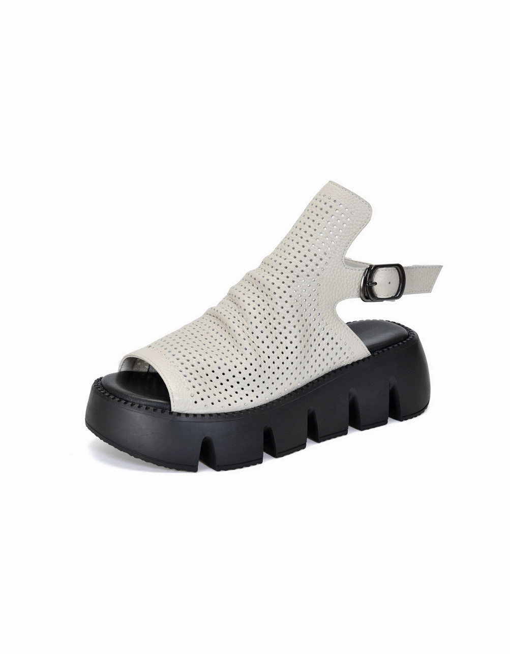 Sandals Vincents Comfortable Sole Fish Toe Retro Platfrom Sandals Slingback