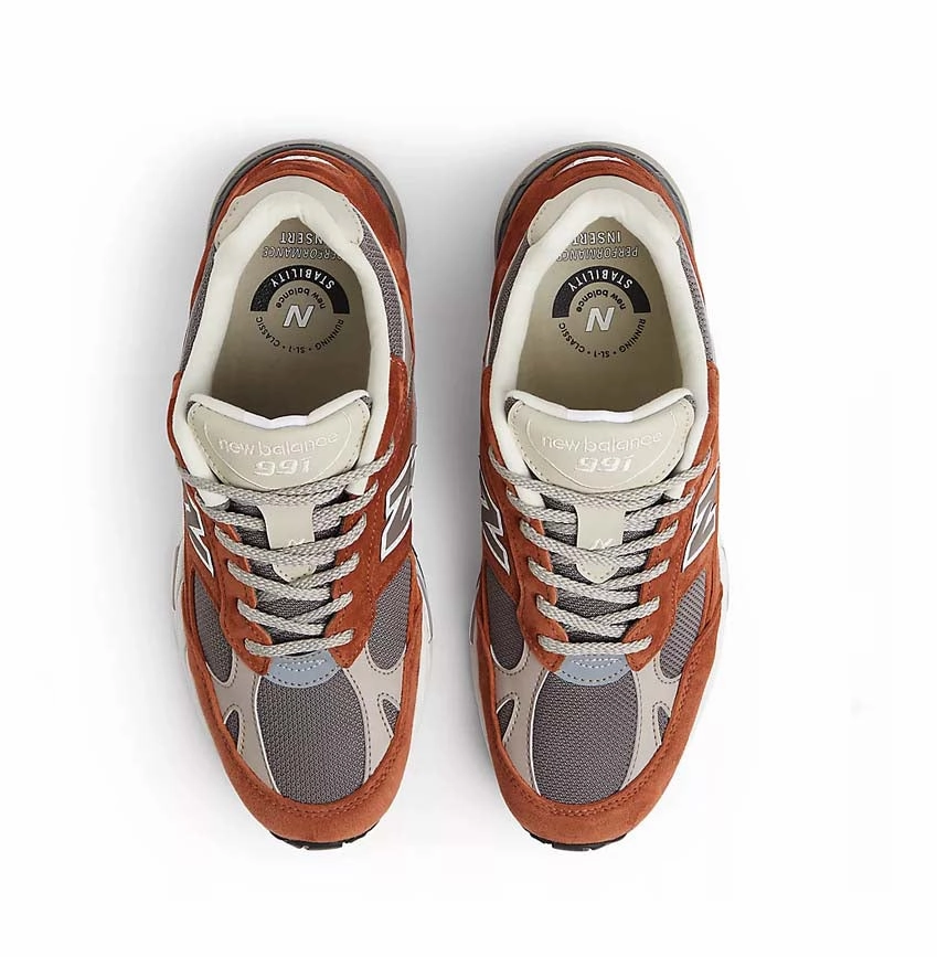 Grey And Red New Balance in UK 991 'Sequoia'