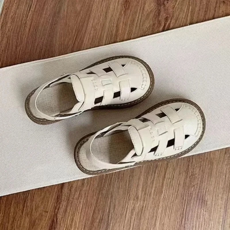 binfenxie  -  New Summer Hollow Out Roman Shoes Women's Gladiator Slippers  Fashion Comfortable Flat Bottomed Vacation Beach Women Sandals Exped Camp Slippers