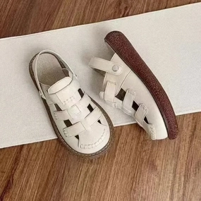 binfenxie  -  New Summer Hollow Out Roman Shoes Women's Gladiator Slippers  Fashion Comfortable Flat Bottomed Vacation Beach Women Sandals Danish Slippers