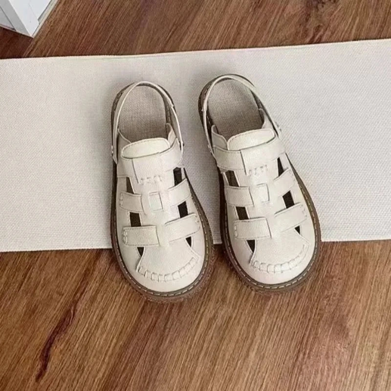 Jason Slippers binfenxie  -  New Summer Hollow Out Roman Shoes Women's Gladiator Slippers  Fashion Comfortable Flat Bottomed Vacation Beach Women Sandals