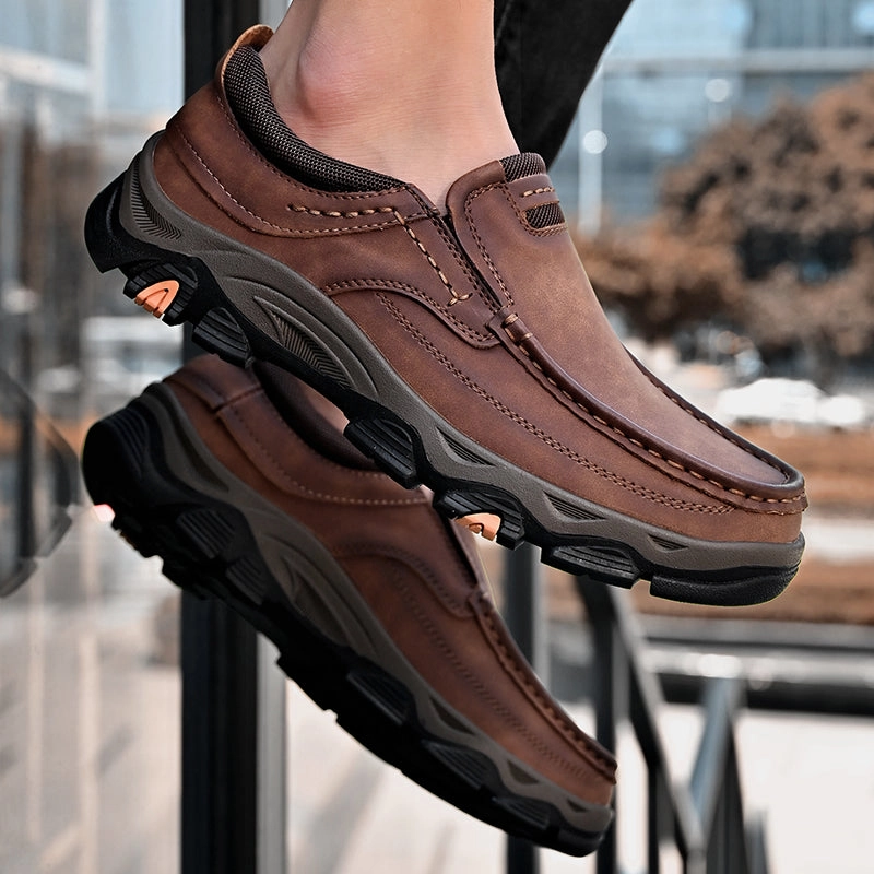 Flat Shoe Boxes Genuine leather non-slip corrective casual shoes