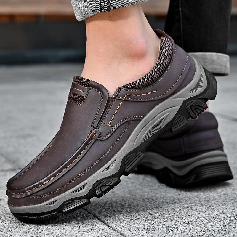 Genuine leather non-slip corrective casual shoes Peacock Shoes Flats