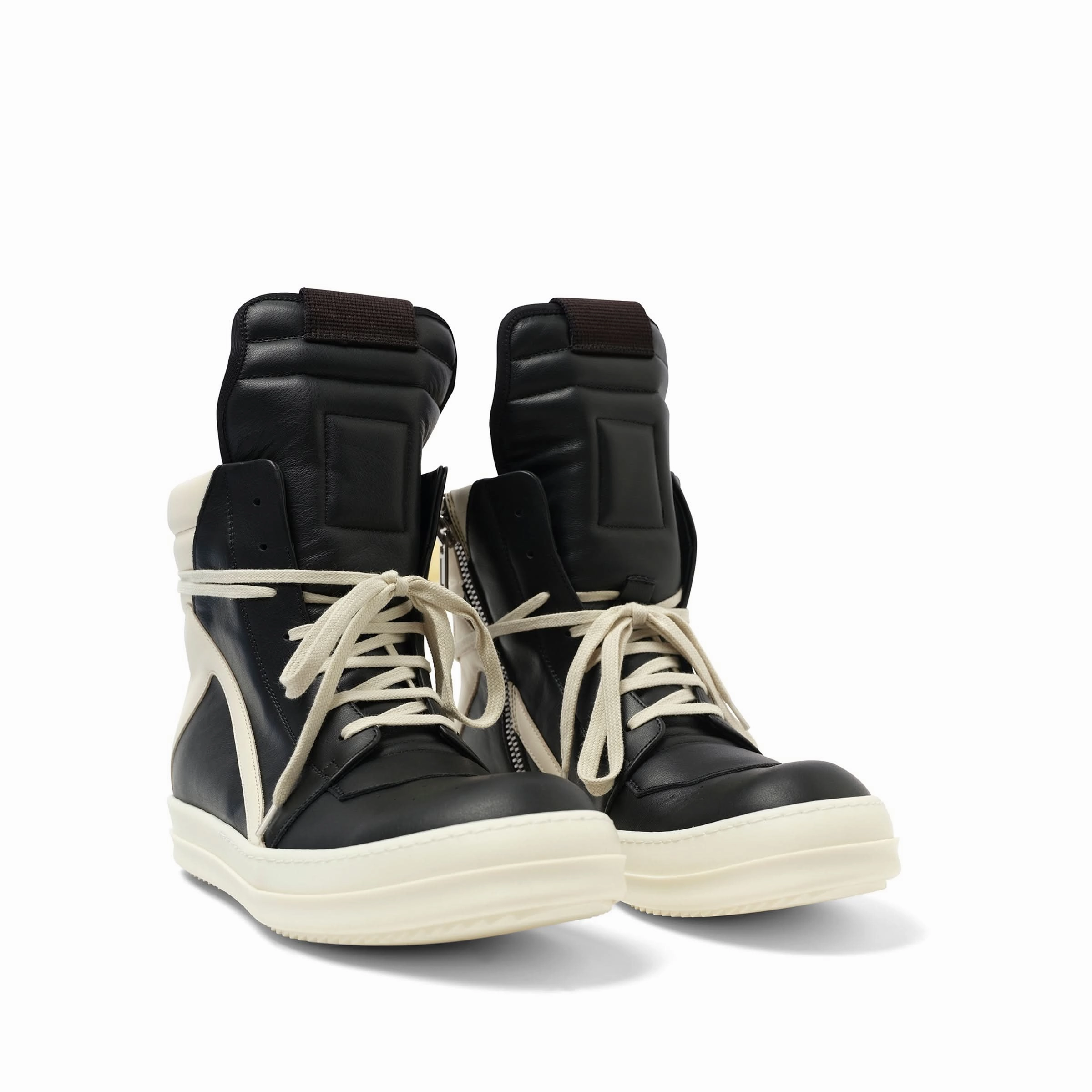 Lagerfeld Sneakers Full Grain Calf Leather Geobasket in Black/Milk