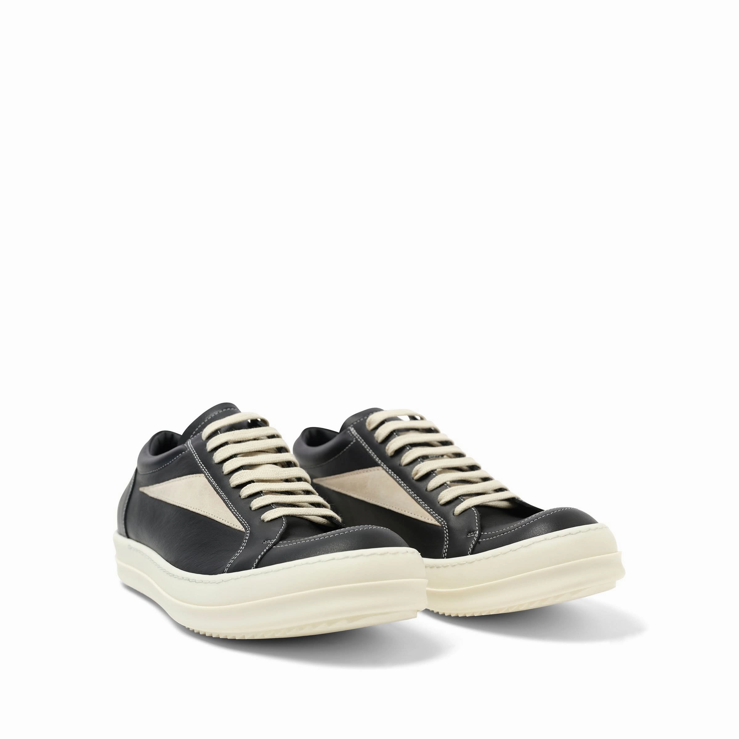 Full Grain Calf Leather Vintage Sneaker in Black/Milk Comme Des Garcon Sneakers