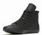 Lil Boots Men's Nathan High-Top Black Leather Sneakers