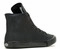 Men's Nathan High-Top Black Leather Sneakers Boots With Buckle