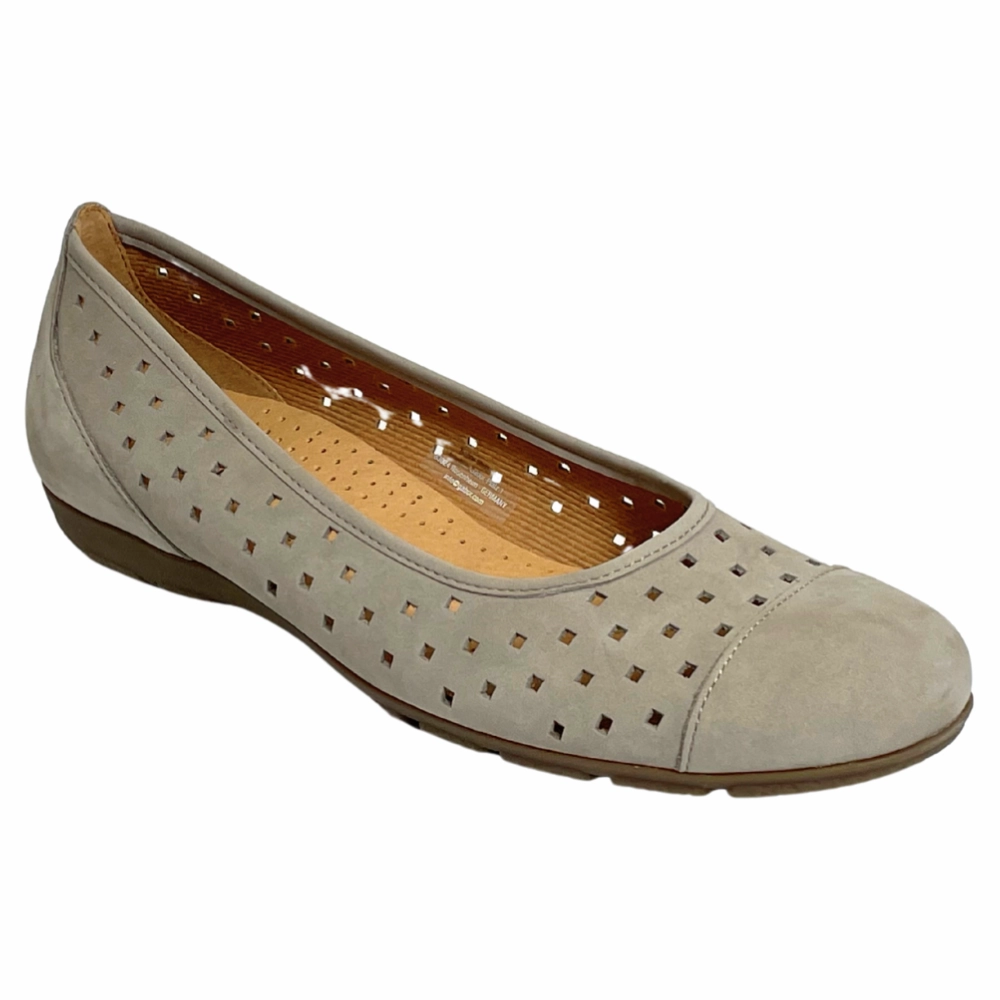 Gabor Ballet Perf Linen Flat (Women's) Casual Comfortable Shoes