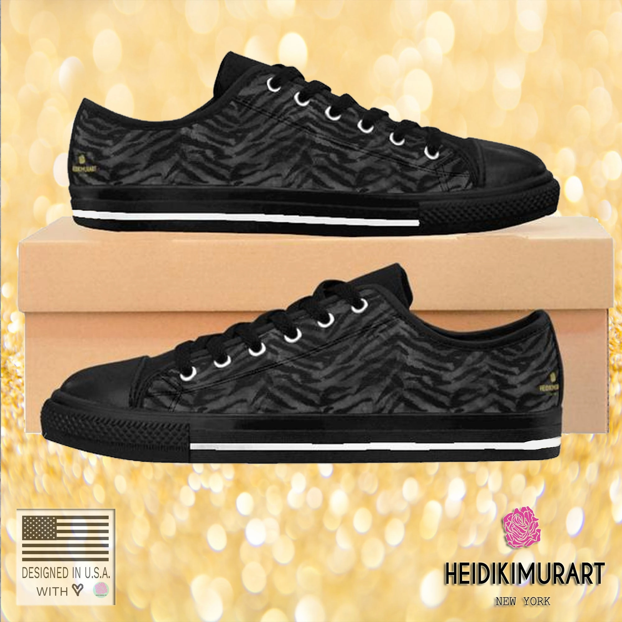 Marine Corps Combat Boots Gray Tiger Striped Sneakers, Animal Print Men's Low Top Fashion Sneakers Running Shoes