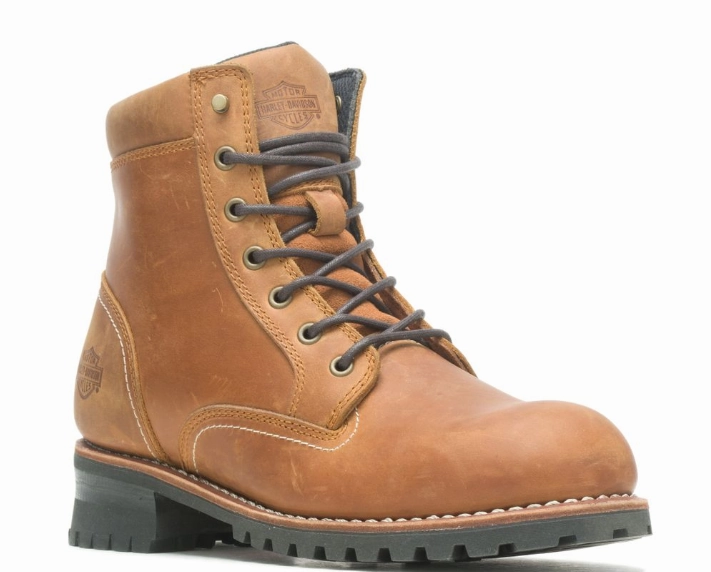 Above Knee Boots Wide Calf Genuine Harley-Davidson Bentler 6" CE - Brown D97196