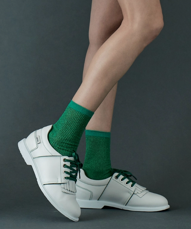 Giclee Women's On the Ground Spikeless Golf Shoes - Green Golf Shoes Pins And Aces