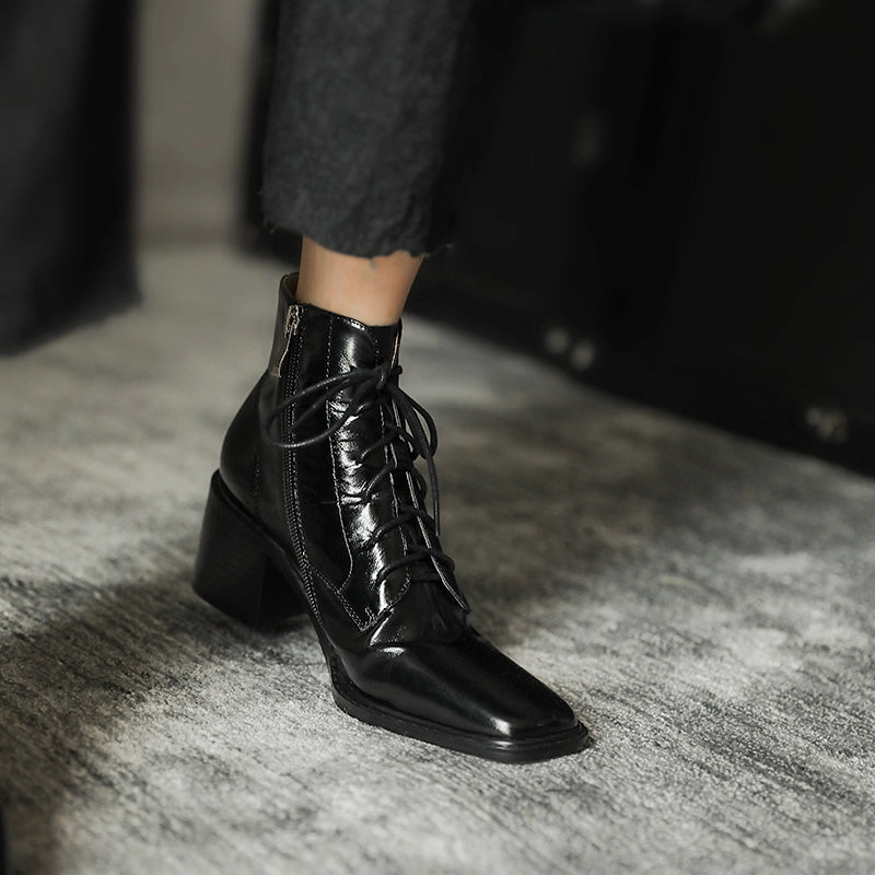 Taos Boots Cross-tied Ankle Boots for Women Zipper High Heels