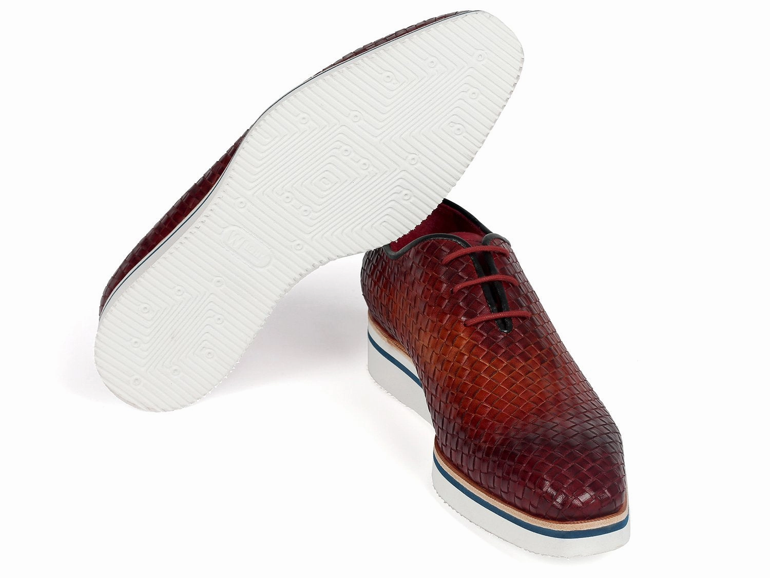 Paul Parkman Brown Woven Leather Smart Casual Shoes - 182-RDH-BRW Contour Casual Spikeless Golf Shoes