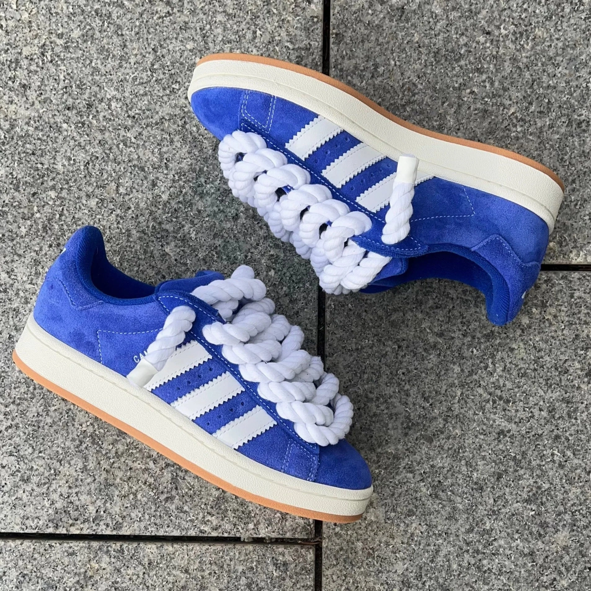 Shoes Stella Mccartney Adidas Adidas Campus 00s Blue "Rope Laces" White