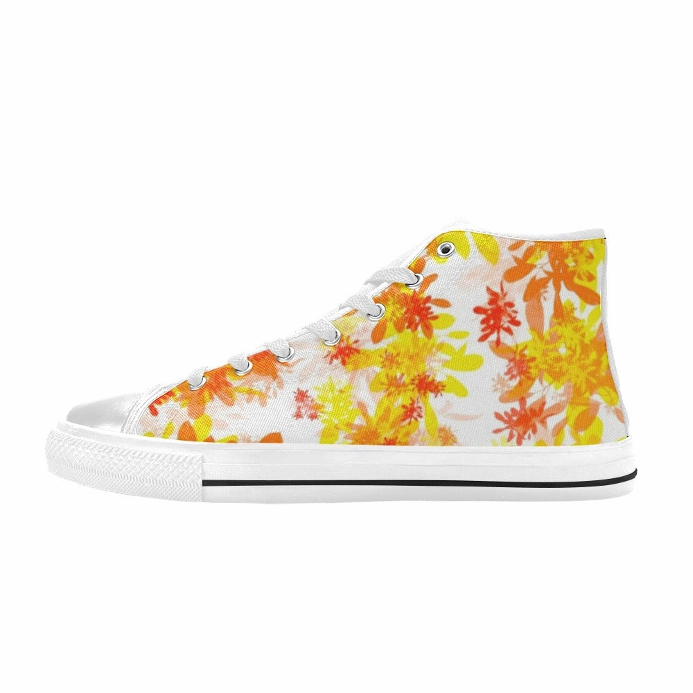 Golden Leaves High Top Canvas Women's Shoes Flats Dsw Shoes