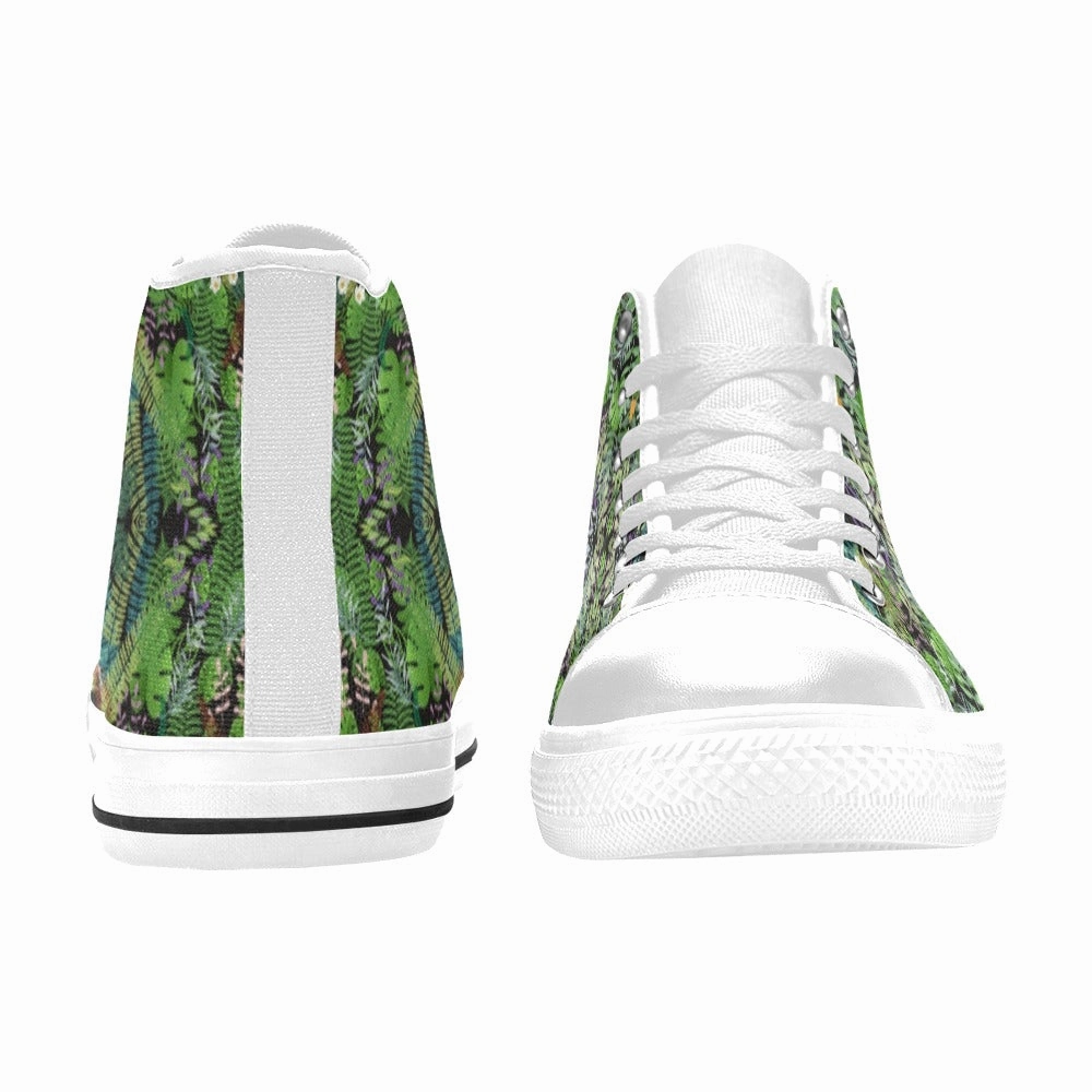 Wide Toe Box Flat Shoes Graphic Jungle High Top Women's Shoes