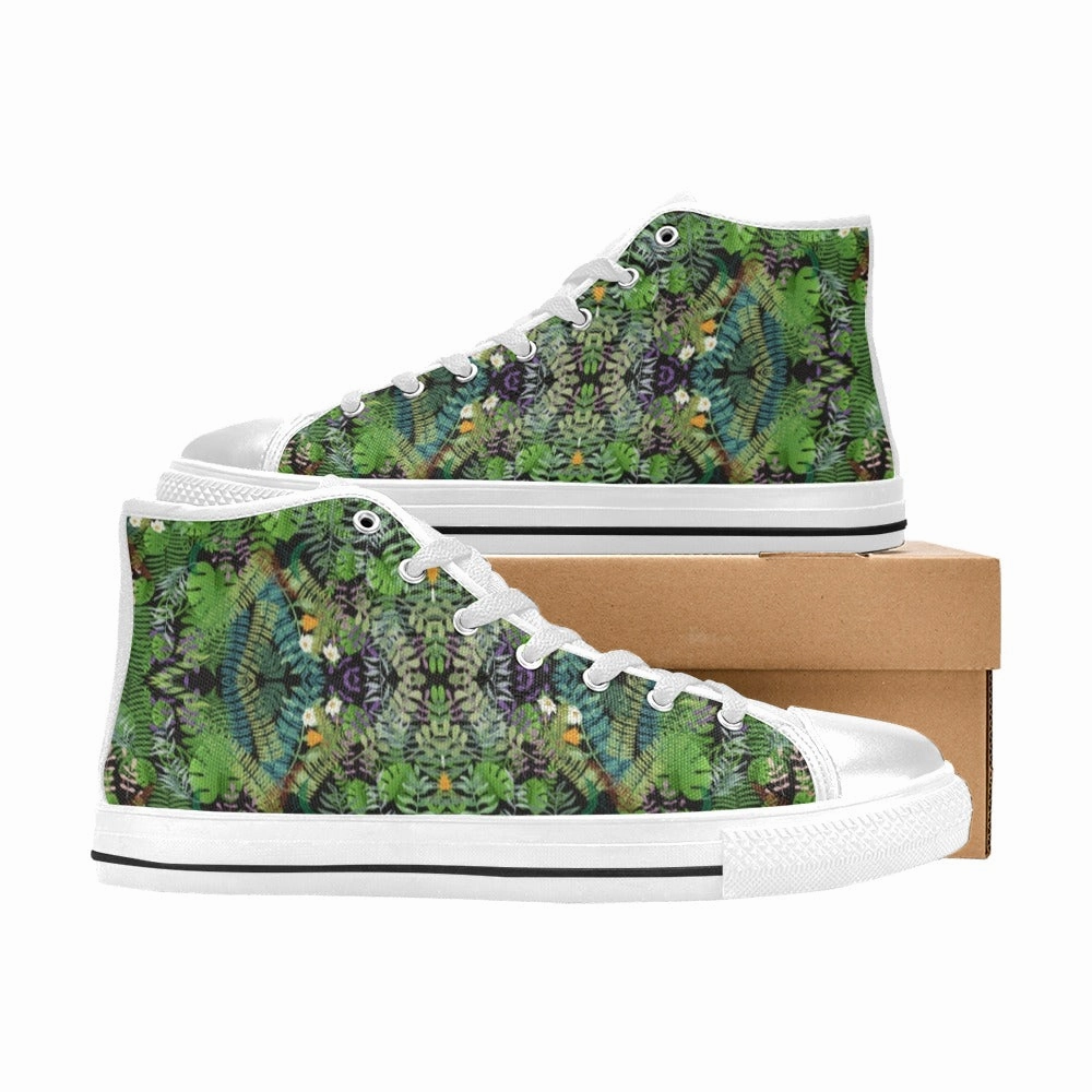 Graphic Jungle High Top Women's Shoes Mother Bride Shoes Flats