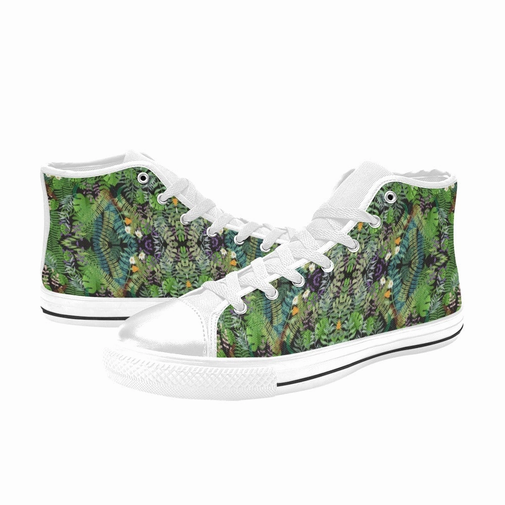 Graphic Jungle High Top Women's Shoes Dress Shoes Flat