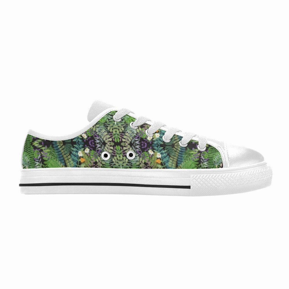 Tennis Shoes For Flat Wide Feet Graphic Jungle Low Rise Canvas Shoes up to size 12