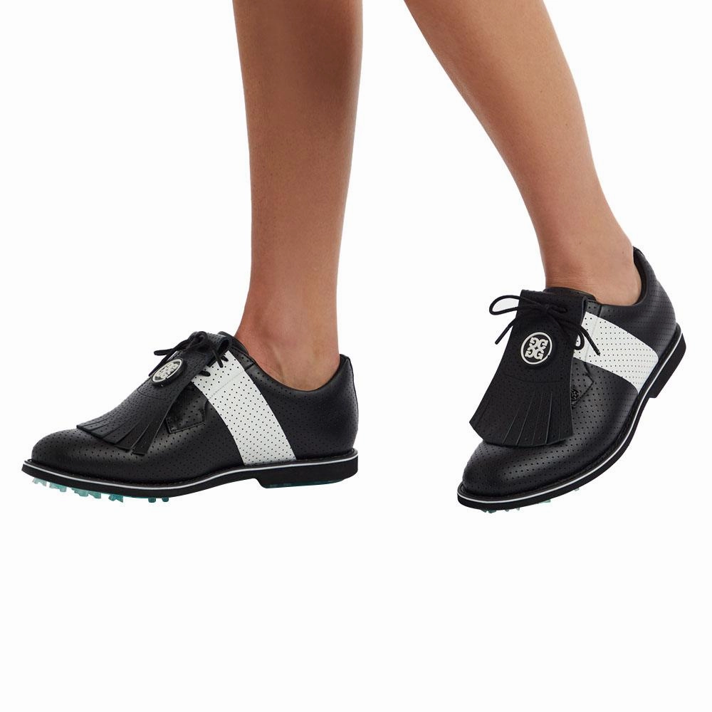 Gfore Gallivanter Peforated Leather Luxe Sole Kiltie Golf Shoes 2024 Women Top Golf Shoe Policy Traditional Leather Golf