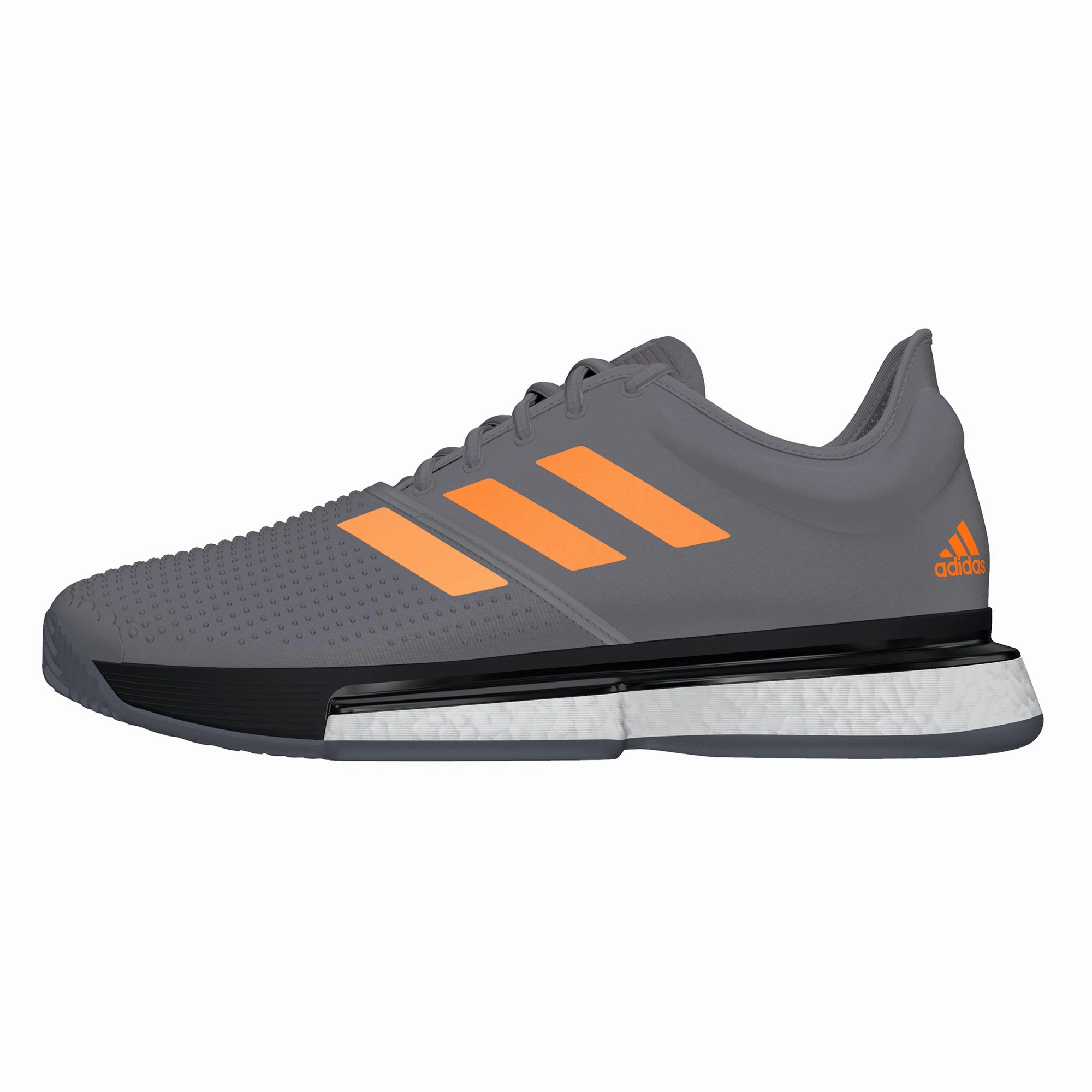 Adidas Shoes Logo Adidas SoleCourt Boost Grey Mens Tennis Shoes