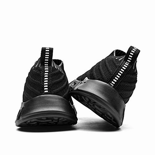 At Walmart Golf HANMUN Mens Road Running Shoes Trainers Casual Sports Shoes Fitness Running Athletic Competition Trainers Slip on Trainers All Black Size 10