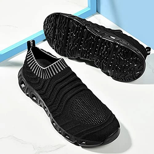 Golf Pro Sl Carbon Spikeless HANMUN Mens Road Running Shoes Trainers Casual Sports Shoes Fitness Running Athletic Competition Trainers Slip on Trainers All Black Size 10