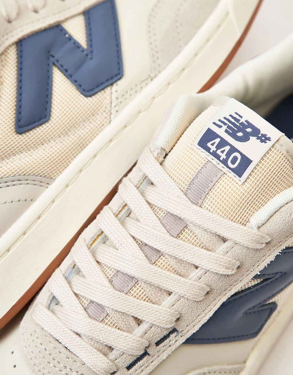 New Balance Numeric 440 V2 Skate Shoes - Sea Salt/Indigo Youth New Balance Soccer Cleats